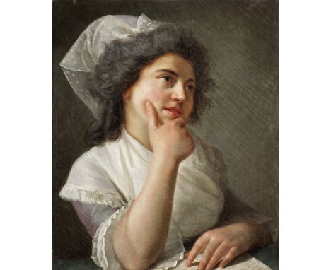 Circle of François-André Vincent (Paris 1746-1816)Portrait of a servant girl, bust-length oil on canvas54.4 x 46.2cm (21 7/16