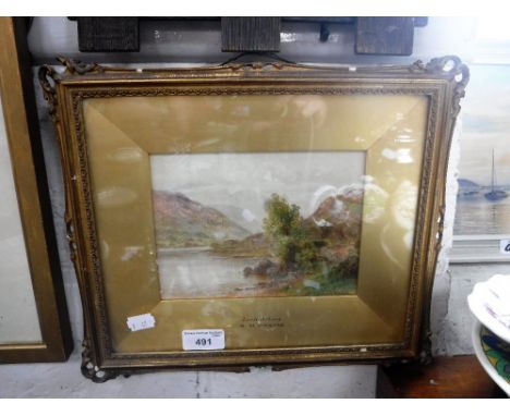 H M KRAUSE: 'Loch Arkaig' watercolour