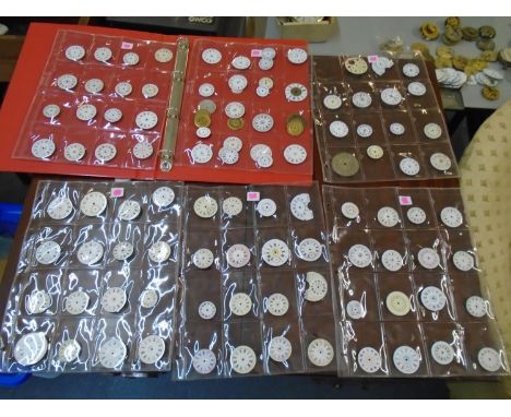 An album containing a selection of pocket or wristwatch enamel dials Location: LAB