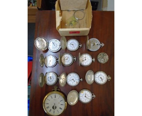 A selection of plated cased Cyma pocket watches, Smiths examples and a watch movement, all manual wind (12)Location: LAM 