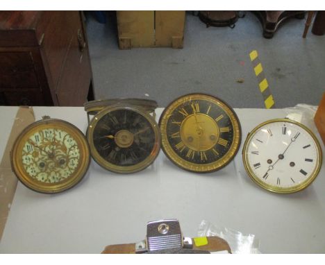 Four 19th century clock movements to include a Campbell and Lumby, a Thomas Ross &amp; Son, a J.W Benson and a henry Marc, A/