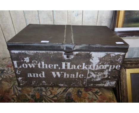 Tin trunk 'Lowther Hackthorpe and Whale' no.3