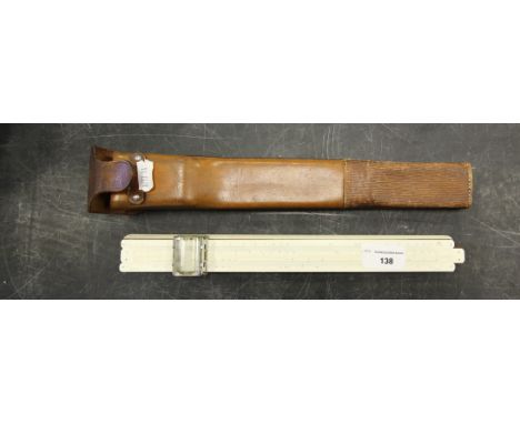 K &amp; E Leather Cased Side Rule