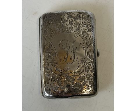 Silver cigarette case WHH Birmingham 1912