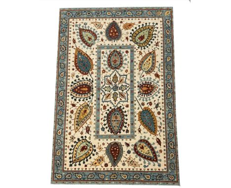 FINE CONTEMPORARY SUZANI DESIGN CARPET. 300cm x 200cm.
