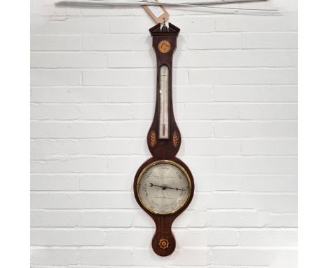 JOSEPH CETTI &amp; CO BANJO BAROMETER. J. Cetti &amp; Co. 54 Red Lion Stt/ Holborn London, the circular pewtered dial within 