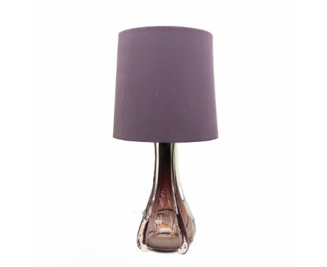 PORTA ROMANA DAMSON TABLE LAMP. with Porta Romana shade, 71.5cm H approx.