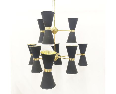DAVID HUNT LIGHTING HYDE 18 PENDANT LIGHT. 89cm drop approx.