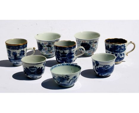 A mixed group of Chinese blue & white tea cups and tea bowls, the largest 6cms (2.25ins) high (8).Condition ReportMinor rubbi