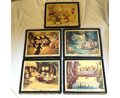 Five original Snow White and The Severn Dwarves Walt Disney prints distributed by RKO Radio