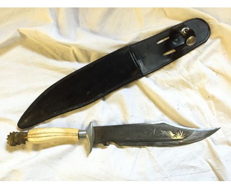A hunting knife.