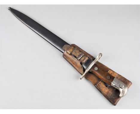 Schweiz, Bajonett M 1899Bajonett für das Gewehr Schmidt-Rubin M1889. Saubere beidseitig gekehlte Klinge, auf Fehlschärfe gest