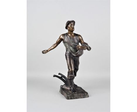 Bronze "der Säher" von Felling Bronze im sehr guten Zustand von Schmidt-Felling (1835-1920 in Berlin). Dargestellt ist ein Sä