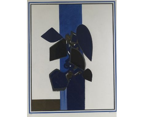 Andre Minaux, lithograph, flowers, 1973, no. 16/60, signed in pencil, 26" x 19", framed 