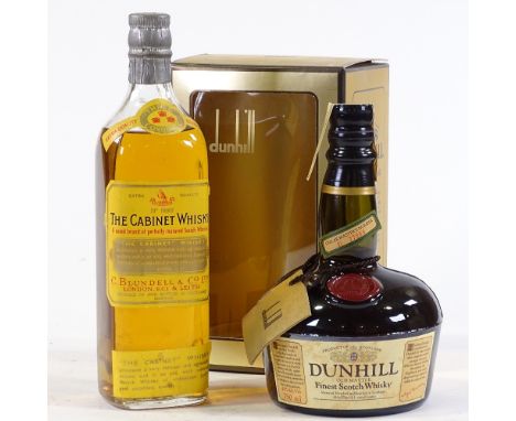 A bottle of Dunhill Old Master blended Whisky and a bottle of The Cabinet Whisky by Blundell &amp; Co (2) 