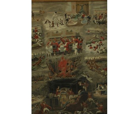 After Alfred Charles Havell, A Foxhunters Dream, chromolithographic print. H.70 W.74cm. 