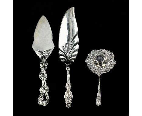 Grouping of Three (3) Vintage Sterling Silver and Silver Plate Flatware. Includes: 2 serving pieces (1 is signed sterling) an