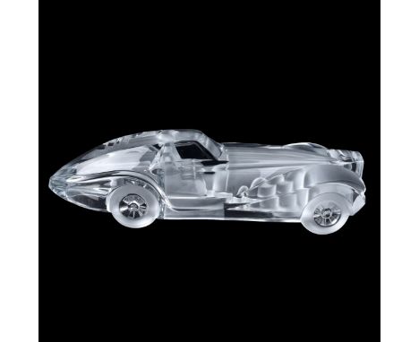 Daum France Crystal Coupe Reviera Model Car. Signed. Measures 15-1/2" L x 6" W x 4-3/8" H. Condition: Good condition Estimate