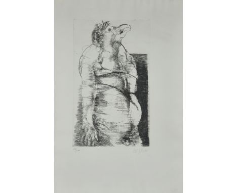 Leonard Baskin,&nbsp;American 1922&ndash;2000 -&nbsp;Roman Ceasar, Act IV Scene 1 (Titus Andronicus), 1970;&nbsp;etching on p