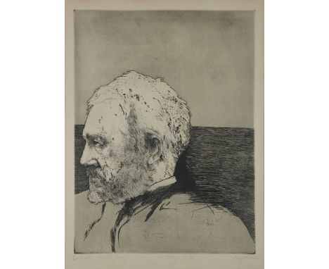 Leonard Baskin,&nbsp;American 1922&ndash;2000 -&nbsp;Eakins;&nbsp;etching on paper, signed lower right 'Baskin', titled and n