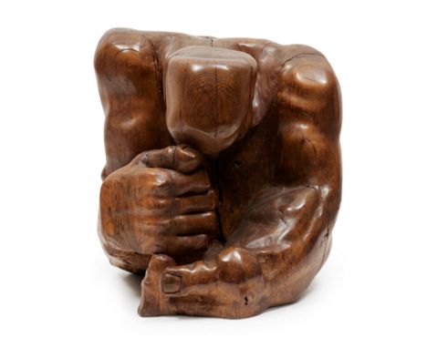 Leonard Baskin,&nbsp;American 1922&ndash;2000 -&nbsp;Prometheus, c.1948;&nbsp;carved oak, H49 x W46 x D44 cm&nbsp;Provenance: