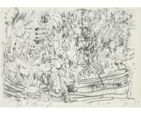 Turi Wekner,&nbsp;Austrian b.1948 -&nbsp;Untitled, 1989;&nbsp;graphite on paper, signed, indistinctly titled, dated and dedic