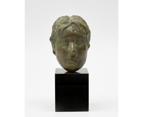 Leonard Baskin,  American 1922–2000 -   Esther, 1956;   bronze on stone base, H37 x W16 x D13 cm   Provenance:  Pyms Gallery,