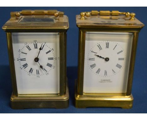 2 French carriage clock (one with the minute hand requiring reattachment)&nbsp;