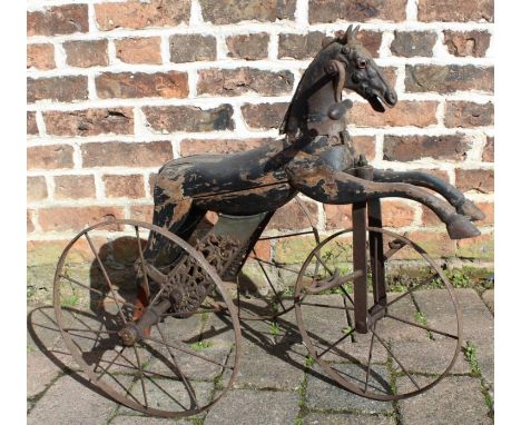 Child's horse tricycle c1900, possibly French