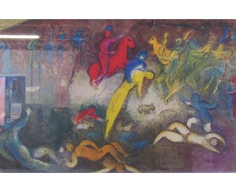 Marc Chagall modernist figural lithographic print approx. 67cm x 50cm&nbsp;