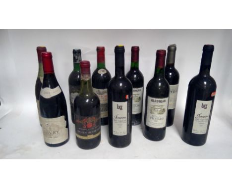 1994 Amarone della Valpolicella, 2 bottles; 2002 Domaine Pichard Madiran, two bottles; 1981 Messire Louis Revol Crozes Hermit