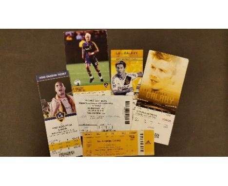 FOOTBALL, ticket stubs from LA Galaxy, mainly Beckham era, some with players images, FR to EX, 54*