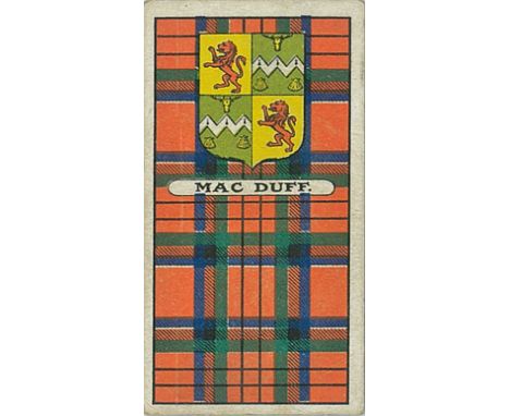 DUNCAN, Scottish Clans - Arms of Chiefs & Tartans, MacDuff, black back (rare), slight crease, G