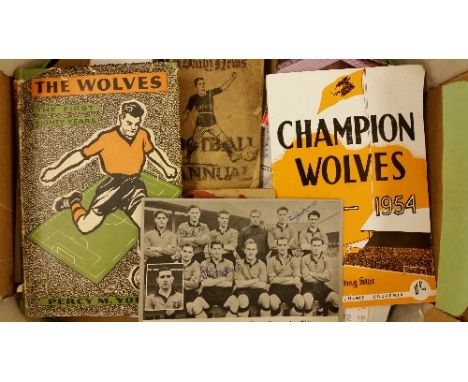 FOOTBALL, selection, inc. 1951 Barnsley v Haarlen Festival of Britain programme; Wolves (6), 1953/4 Championship brochure and