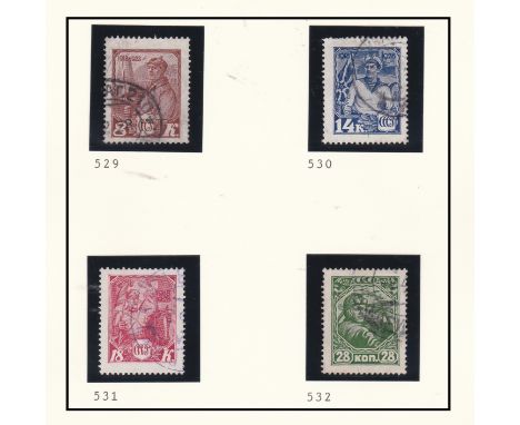 Russia 1928 10th Anniv Red Army SG529-532 used set