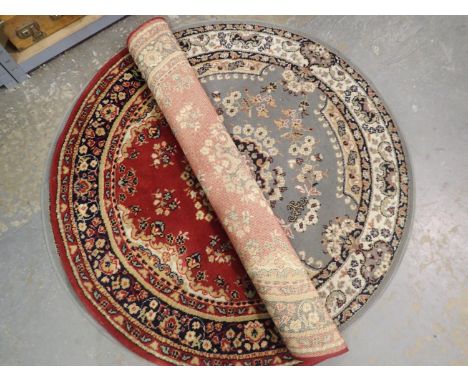 Two House of Fraser, Kashmir circular rugs, D: 116 cm. Not available for in-house P&amp;P 