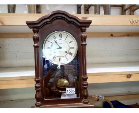 Meramec wall clock, H: 45 cm, L: 26 cm. Not available for in-house P&amp;P 