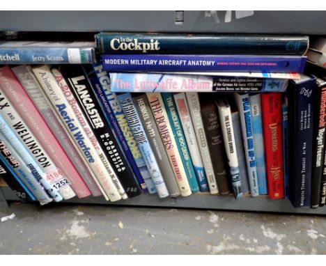 Shelf of military aircraft books. Not available for in-house P&amp;P 