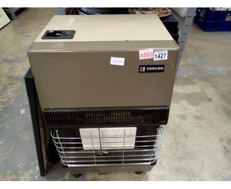 Corcho gas heater on castors. Not available for in-house P&amp;P 