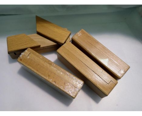 4 Japanese puzzle boxes, 3 sealed. UK P&amp;P Group 1 (£16+VAT for the first lot and £2+VAT for subsequent lots) 