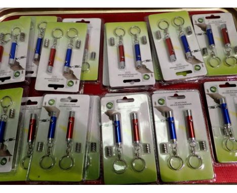 Eighteen keyring torches, factory sealed. UK P&amp;P Group 1 (£16+VAT for the first lot and £2+VAT for subsequent lots) 