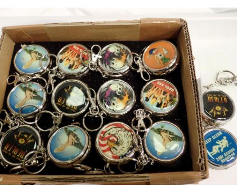Eleven ashtray keyrings. UK P&amp;P Group 2 (£20+VAT for the first lot and £4+VAT for subsequent lots) 