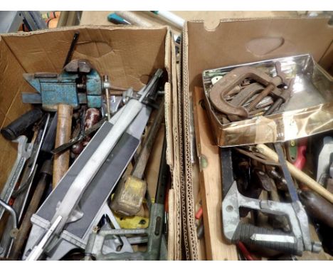 Two boxes of mixed tools. Not available for in-house P&amp;P 
