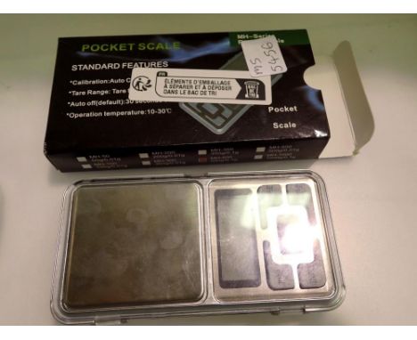 Digital pocket sized jewellers scales. UK P&amp;P Group 1 (£16+VAT for the first lot and £2+VAT for subsequent lots) 