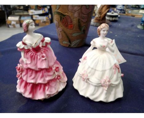 Two small Coalport floral miniature. UK P&amp;P Group 2 (£20+VAT for the first lot and £4+VAT for subsequent lots) 