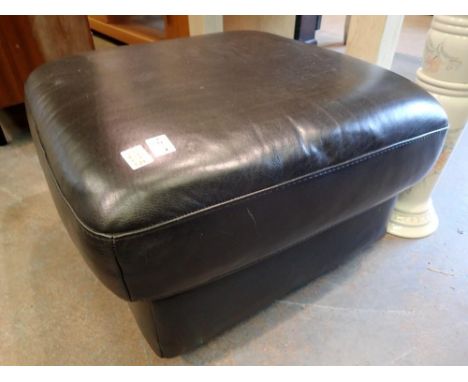 Leather effect pouffe. Not available for in-house P&amp;P 