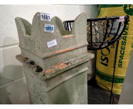 Reconstituted stone chimney pot planter. Not available for in-house P&amp;P 