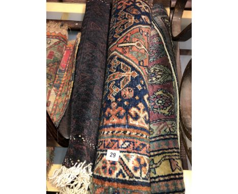 SELECTION OF LATE 19TH/EARLY 20TH CENTURY CARPET RUNNERS