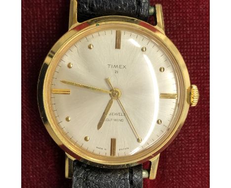 CASED TIMEX 21 GENTLEMAN'S WRIST WATCH