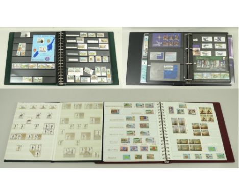 An album of Guernsey, Jersey, Alderney and Isle of Man mint and definitive stamps including a high value £10 Jersey Millenniu